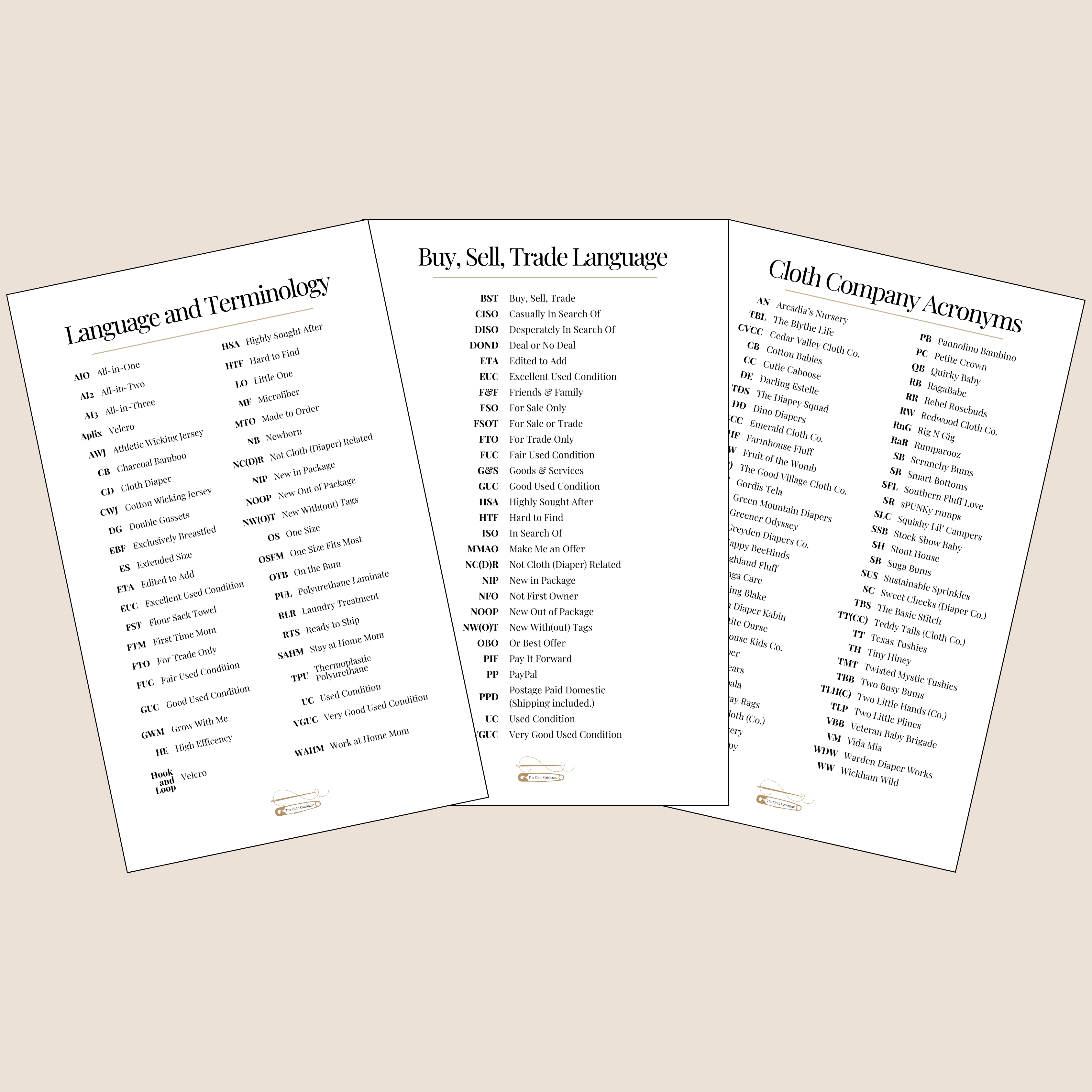 The Cloth Catalogue: Reference Guides